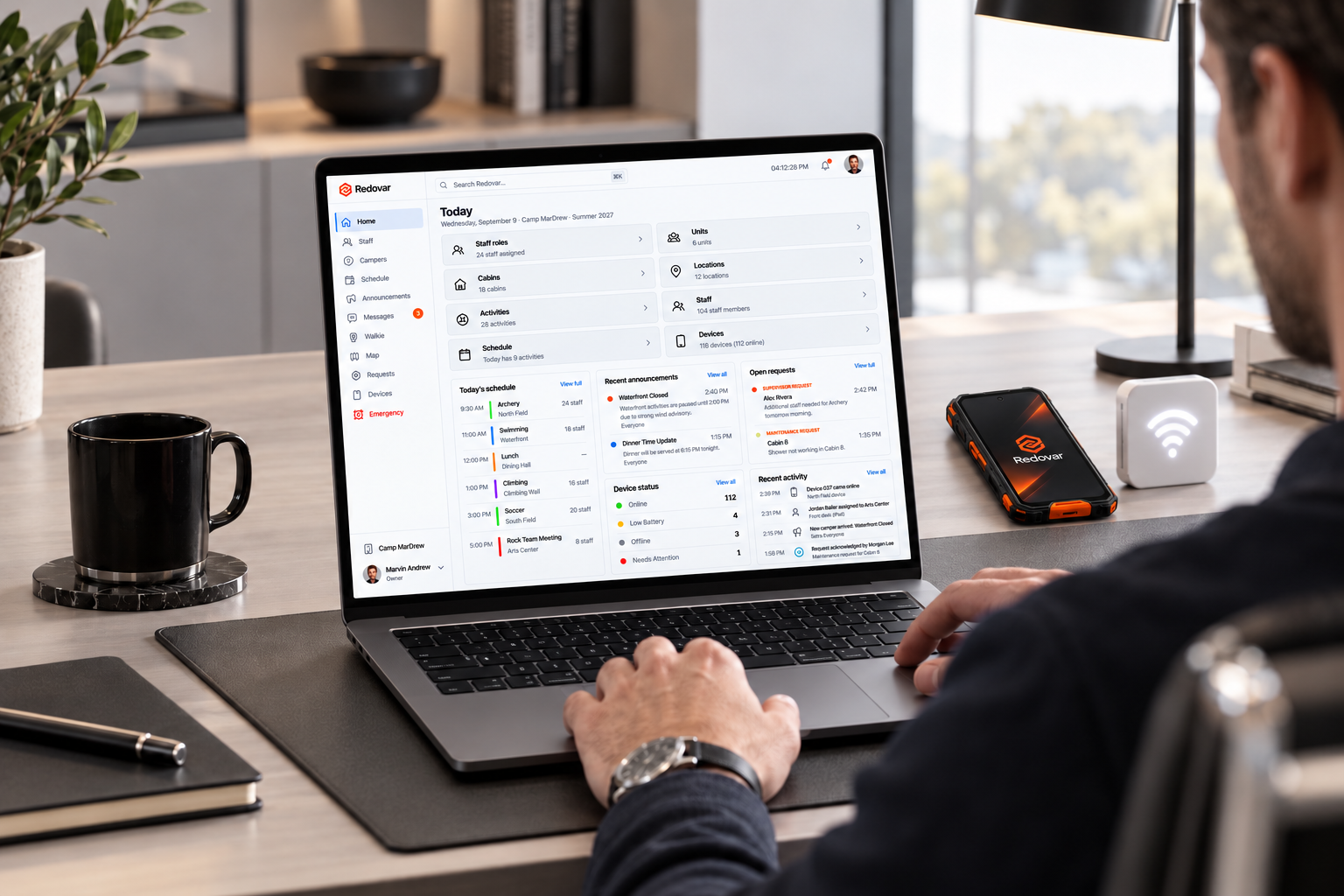 Redovar Device managed remotely